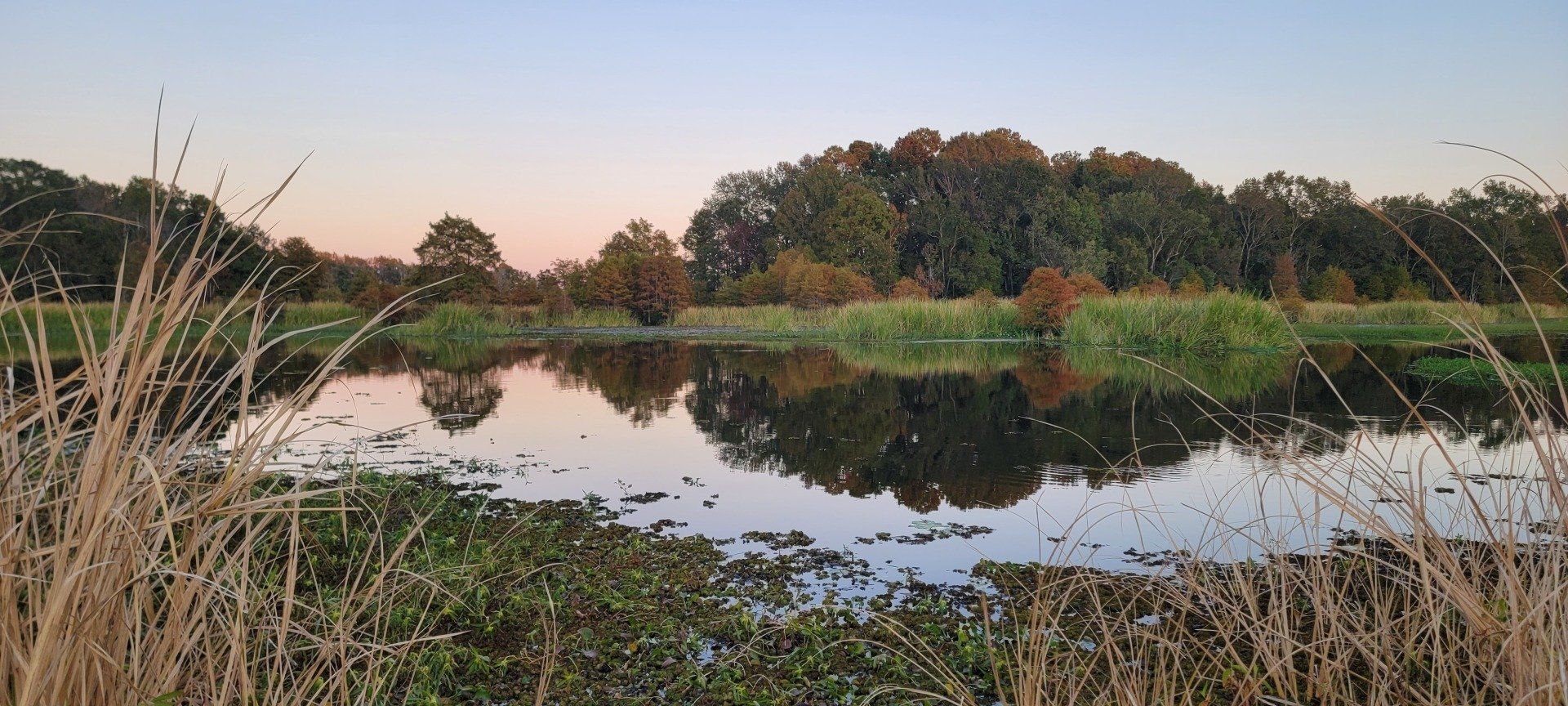 Lake view at dusk