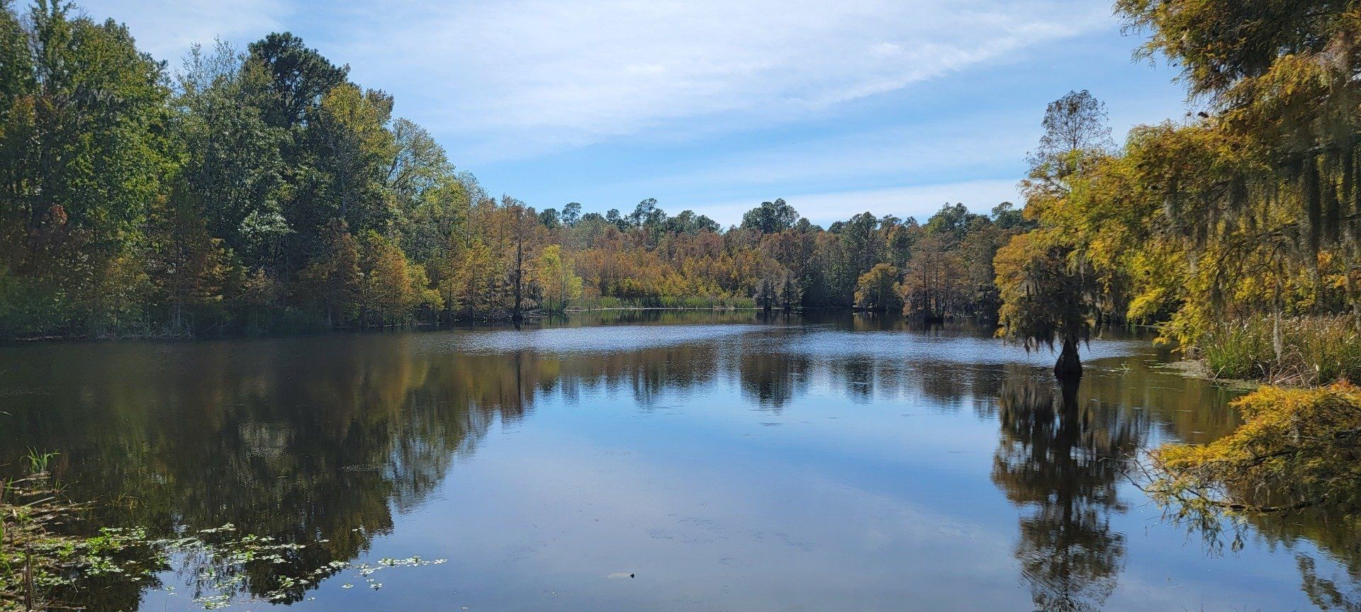 Beautiful rich-toned view of the lake.