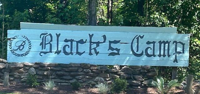 Outdoor Blacks Camp wooden sign