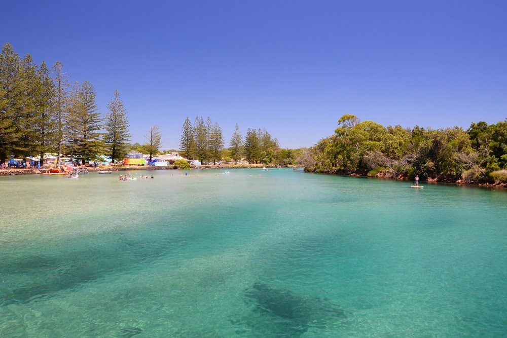 A Large Body of Water Surrounded by Trees on a Sunny Day — HJK Plastering In Ballina, NSW