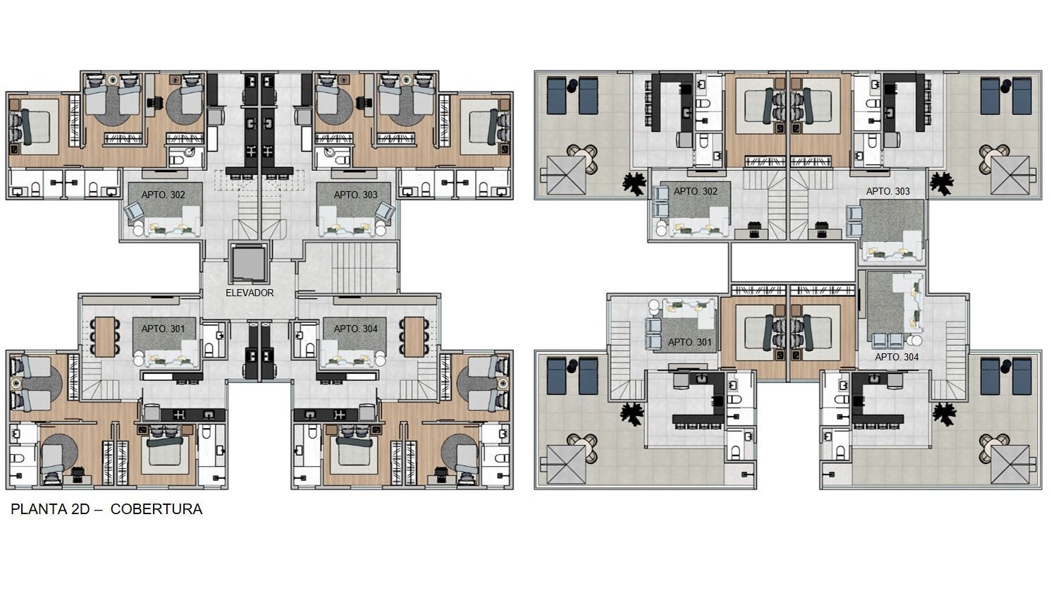 Uma planta baixa de um prédio com muitos quartos