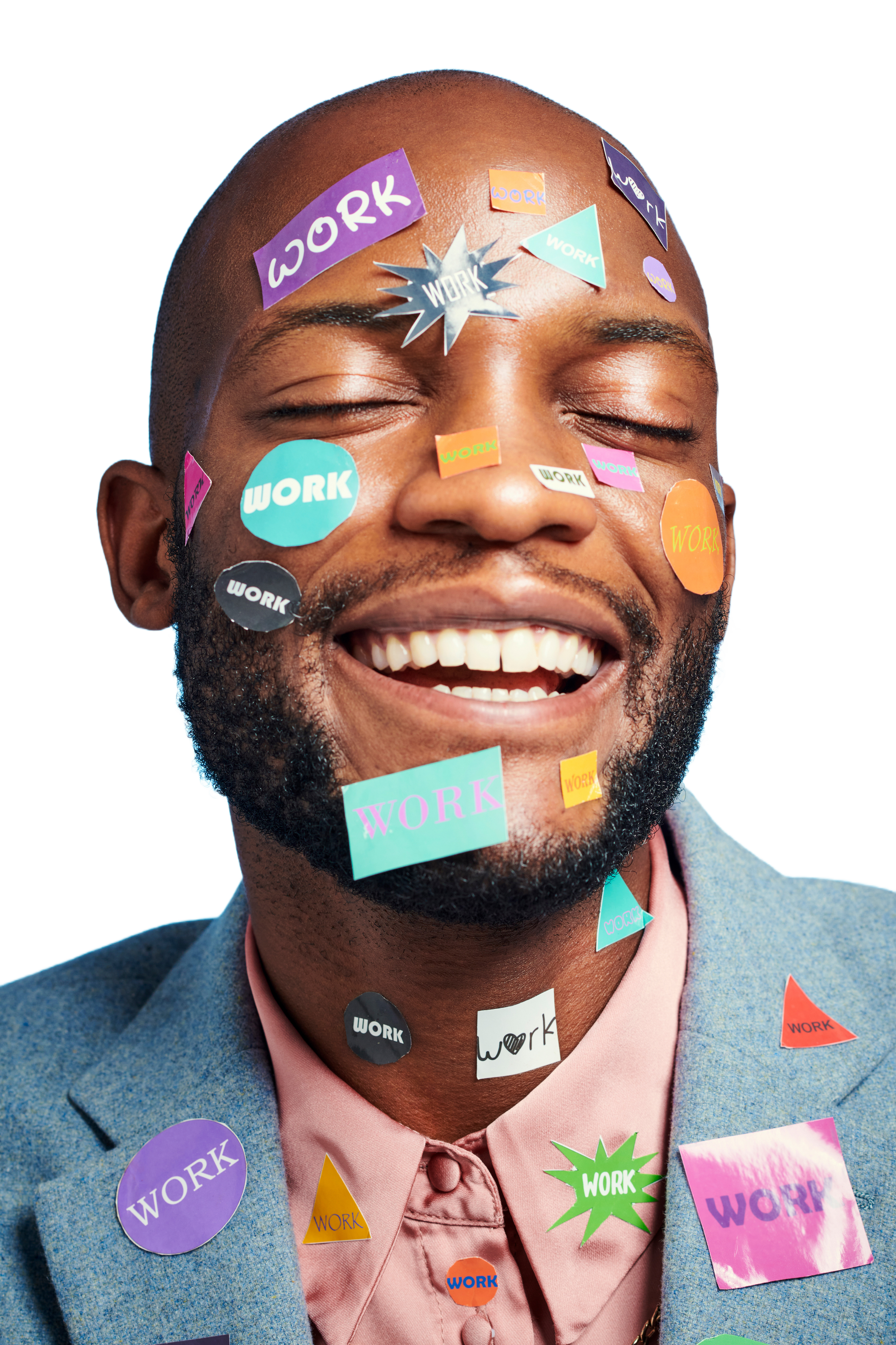 This guy's face is covered in sticky notes and he looks so happy with ConsultSmart LLC web design.
