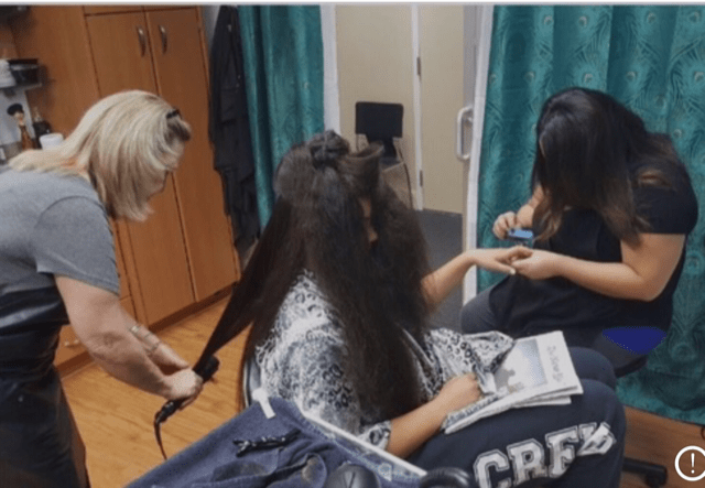 Woman At Salon — Curly Hair in San Diego, CA