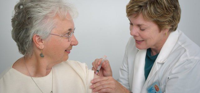 Doctor Giving Patient Injection — San Marcos, CA — Care Choice Home Care