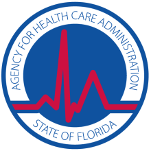 The logo for the agency for health care administration state of florida