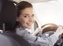 Woman in Car, Auto Insurance in Middlebury, IN