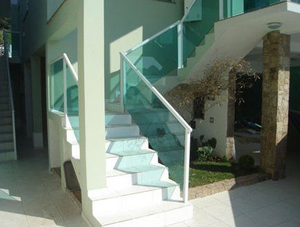Corrimão da Escada Envidraçado | Vidraçaria Casa Verde