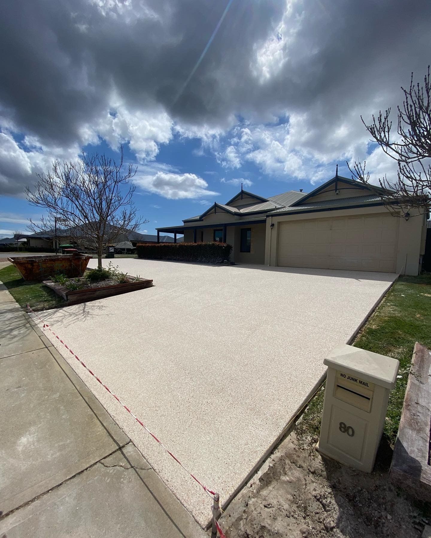 Exposed aggregate driveway in Wanneroo