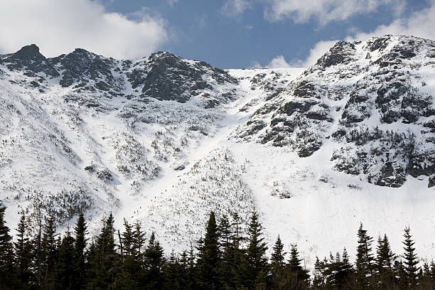 snowy mountains in north conway