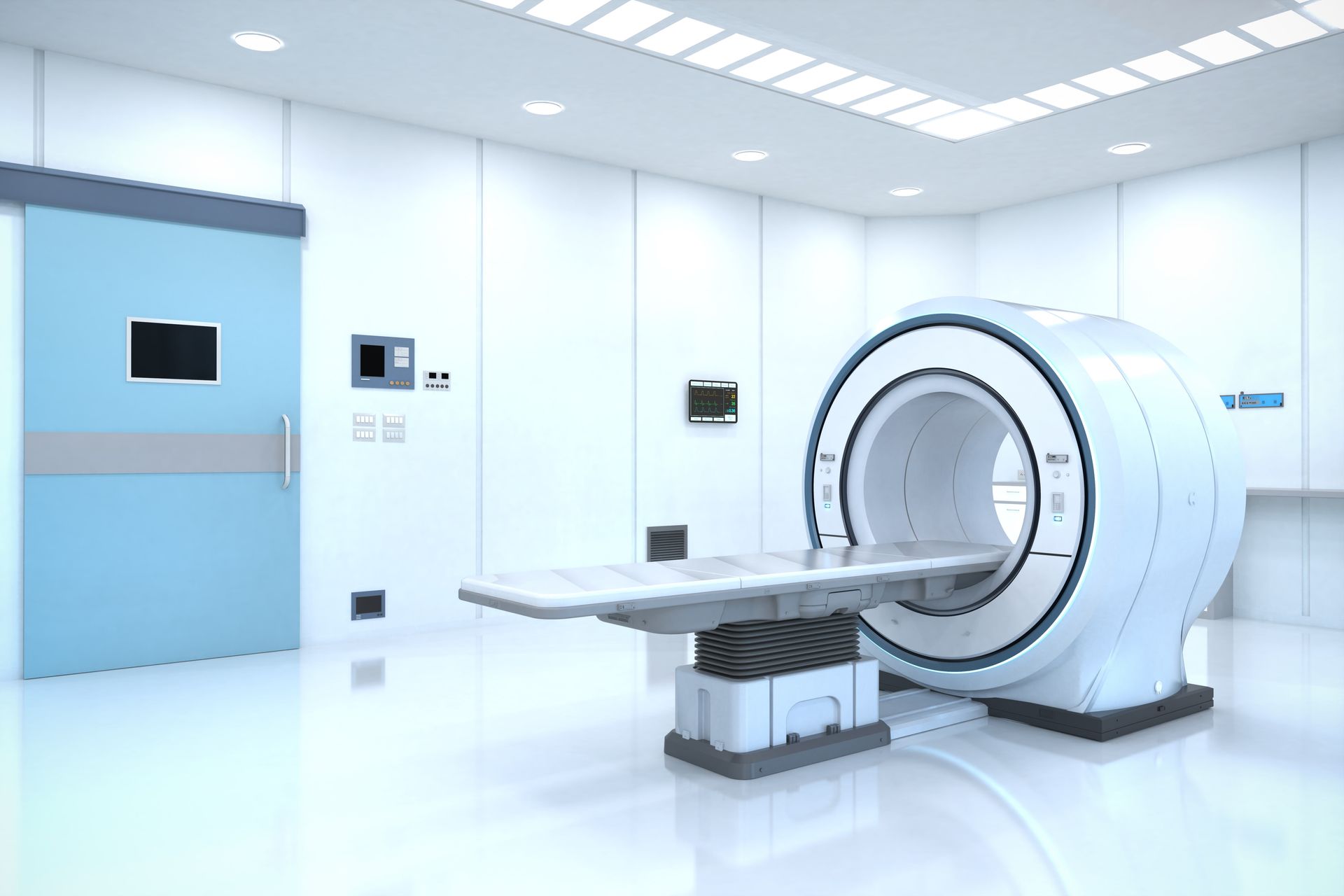 Mri scan machine or magnetic resonance imaging scan device.