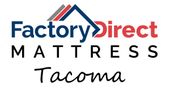 factory direct mattress tacoma logo on a white background