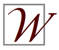 The letter w is in a square on a white background.