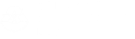 White line art logo.