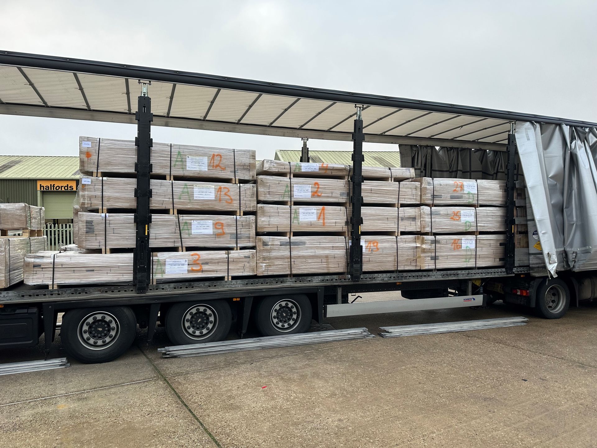 Dyfed Richards delivering flooring goods