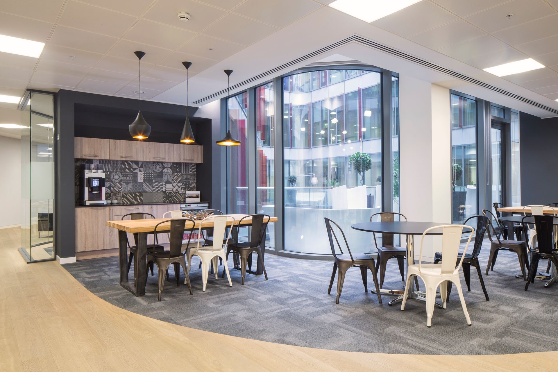 Dreamworks canteen with Natural Oil flooring fitted