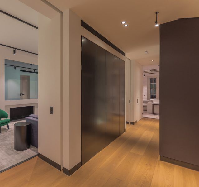 Hallway fitted with Bespoke Oil flooring at Private Residence, in Kensington