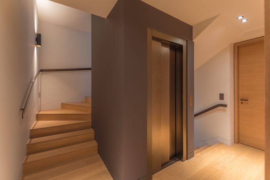 Staircase Cladded with Bespoke Oil finish at Kensington Private Residence