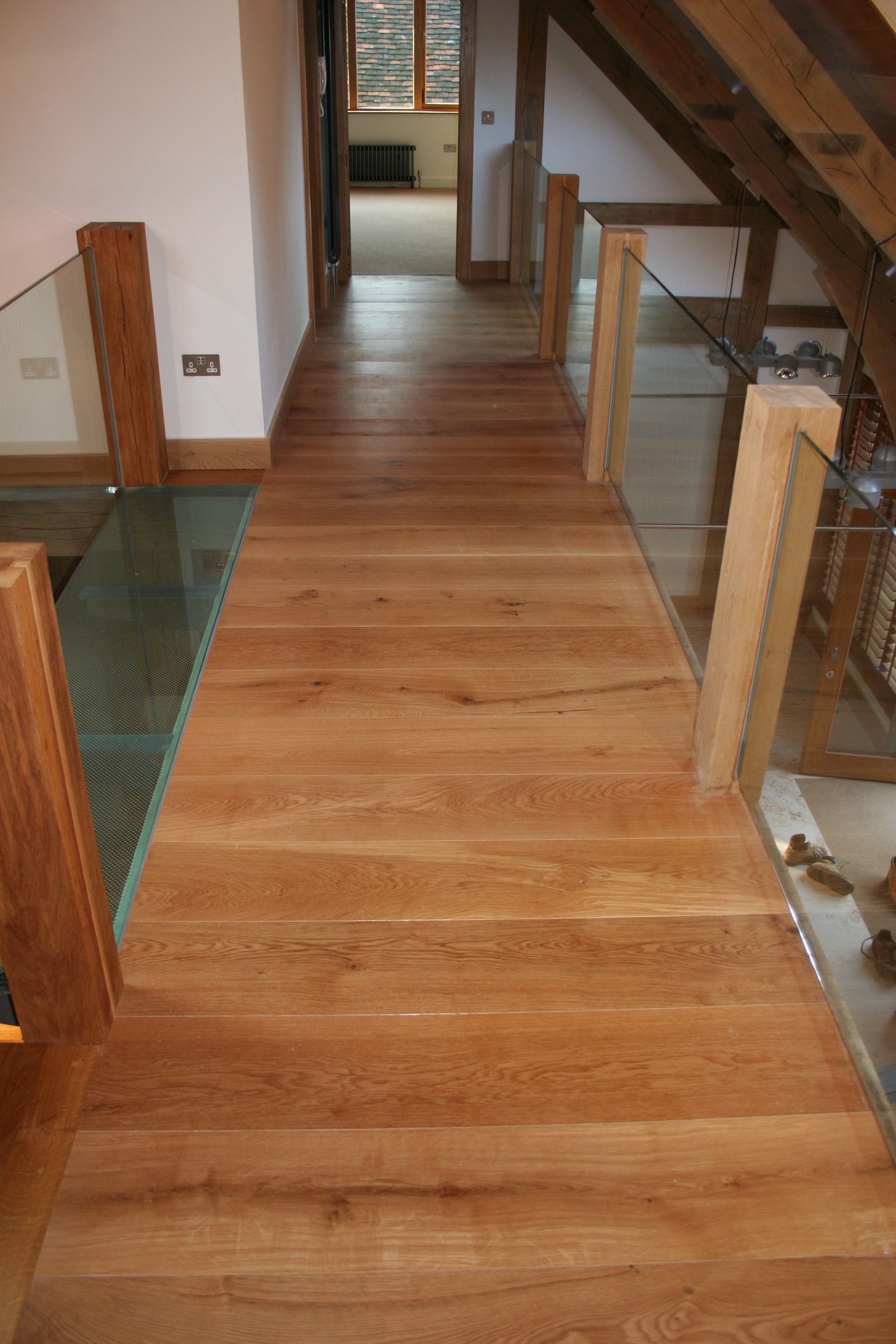 Oak Parquet Decking in Pinner by Dyfed Richards