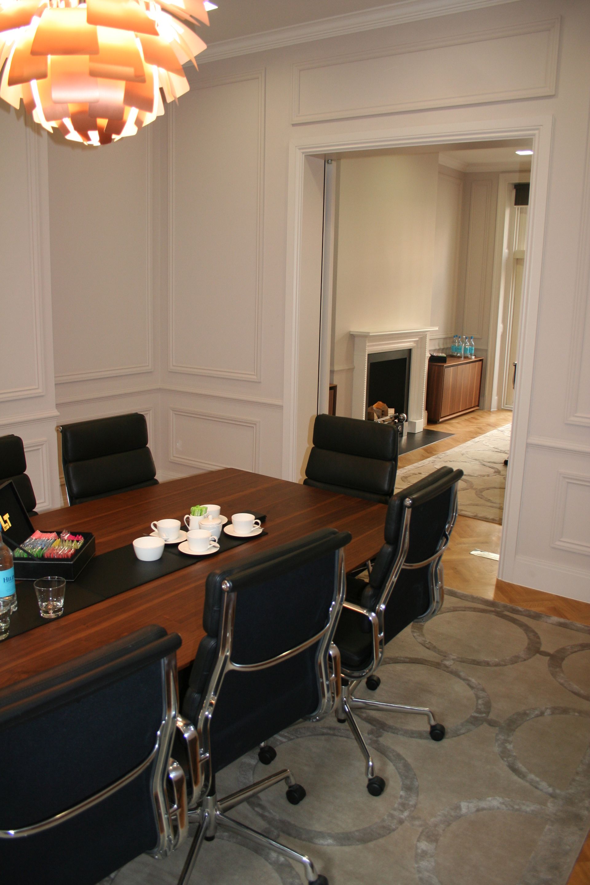 Meeting room at Inflexion with Prime Grade Oak Parquet Flooring