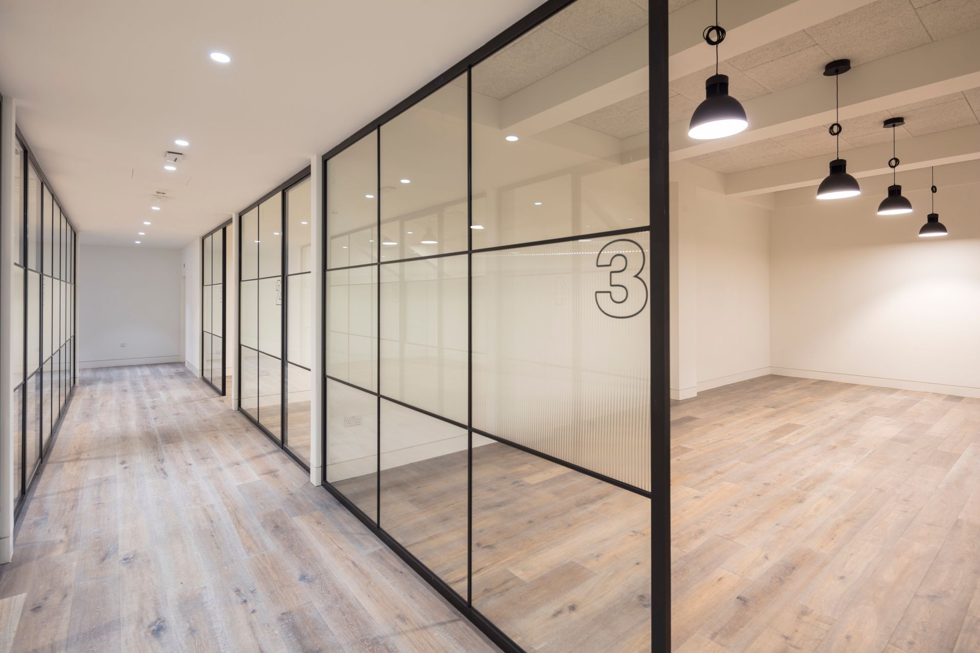 Hallway at Department W, East London, fitted with Clear Polyurethane Lacquer