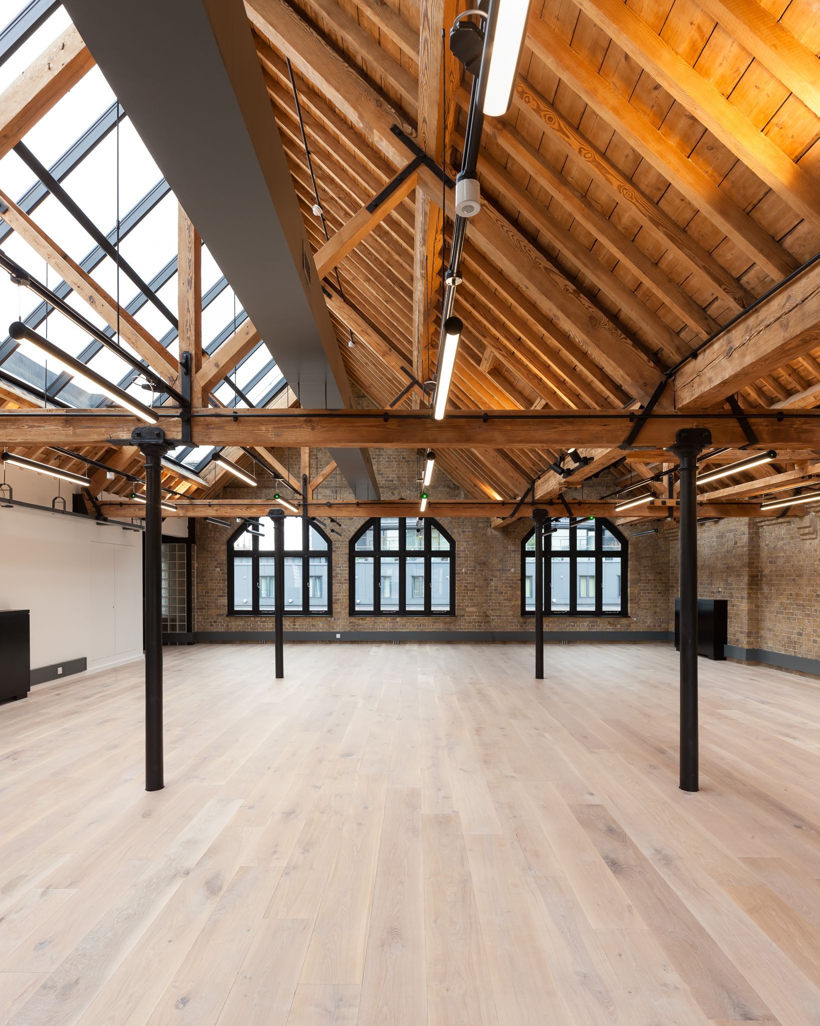 Top floor of Notcutt House fitted with White Oiled Oak flooring