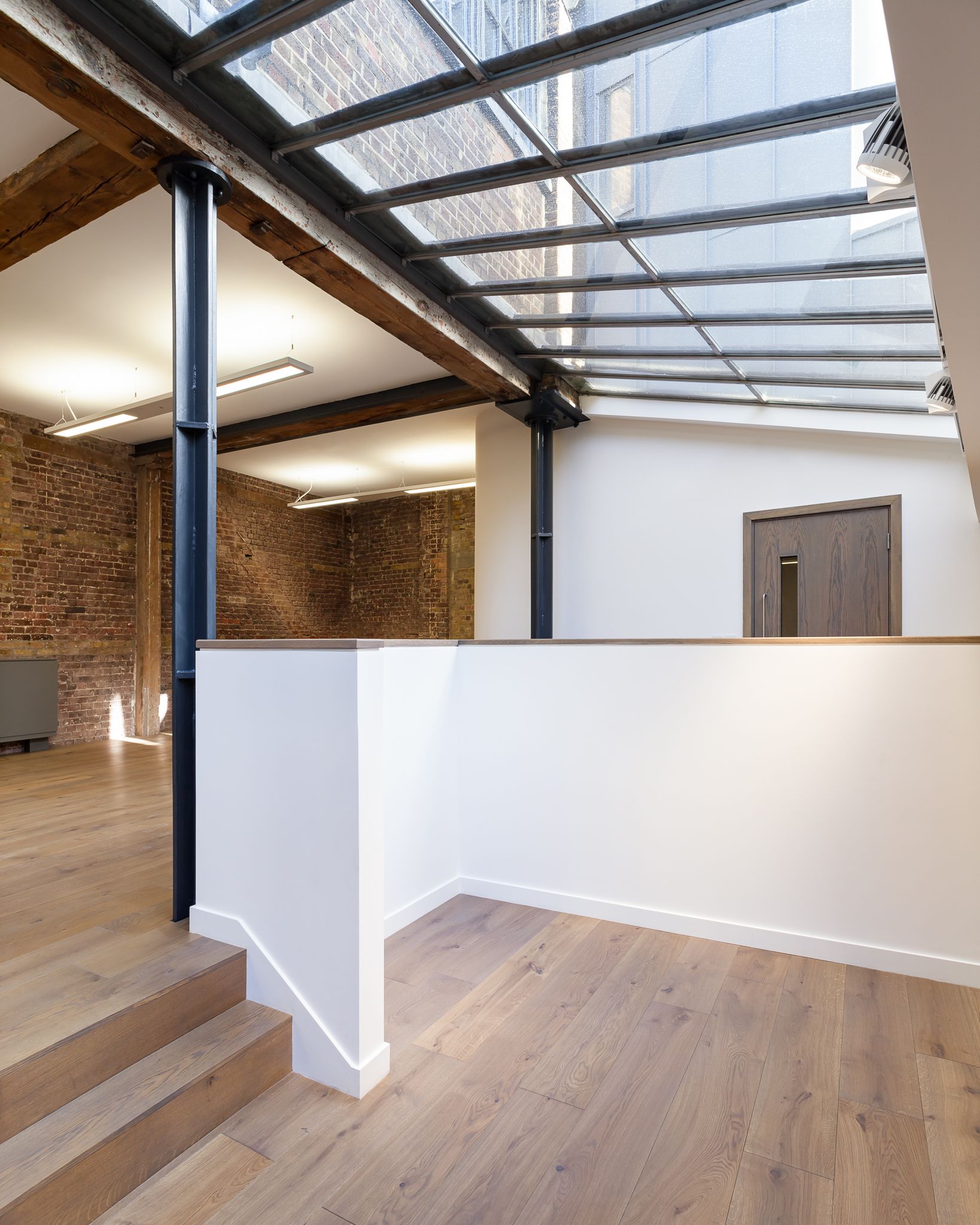 Lower angle of Oiled Oak flooring at Beak Street in London