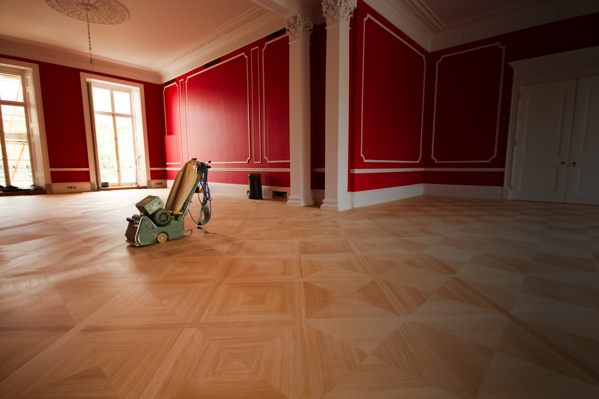 Sanding and Screening at Client Site