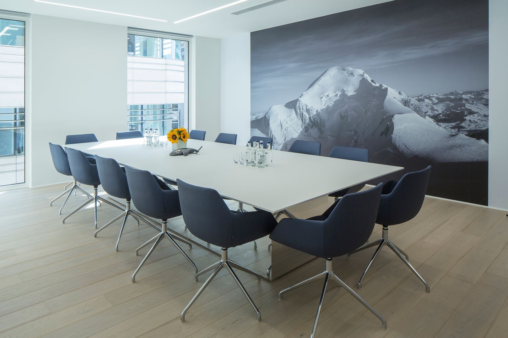 Conference room at Algebris Investment fitted with White Oil Flooring