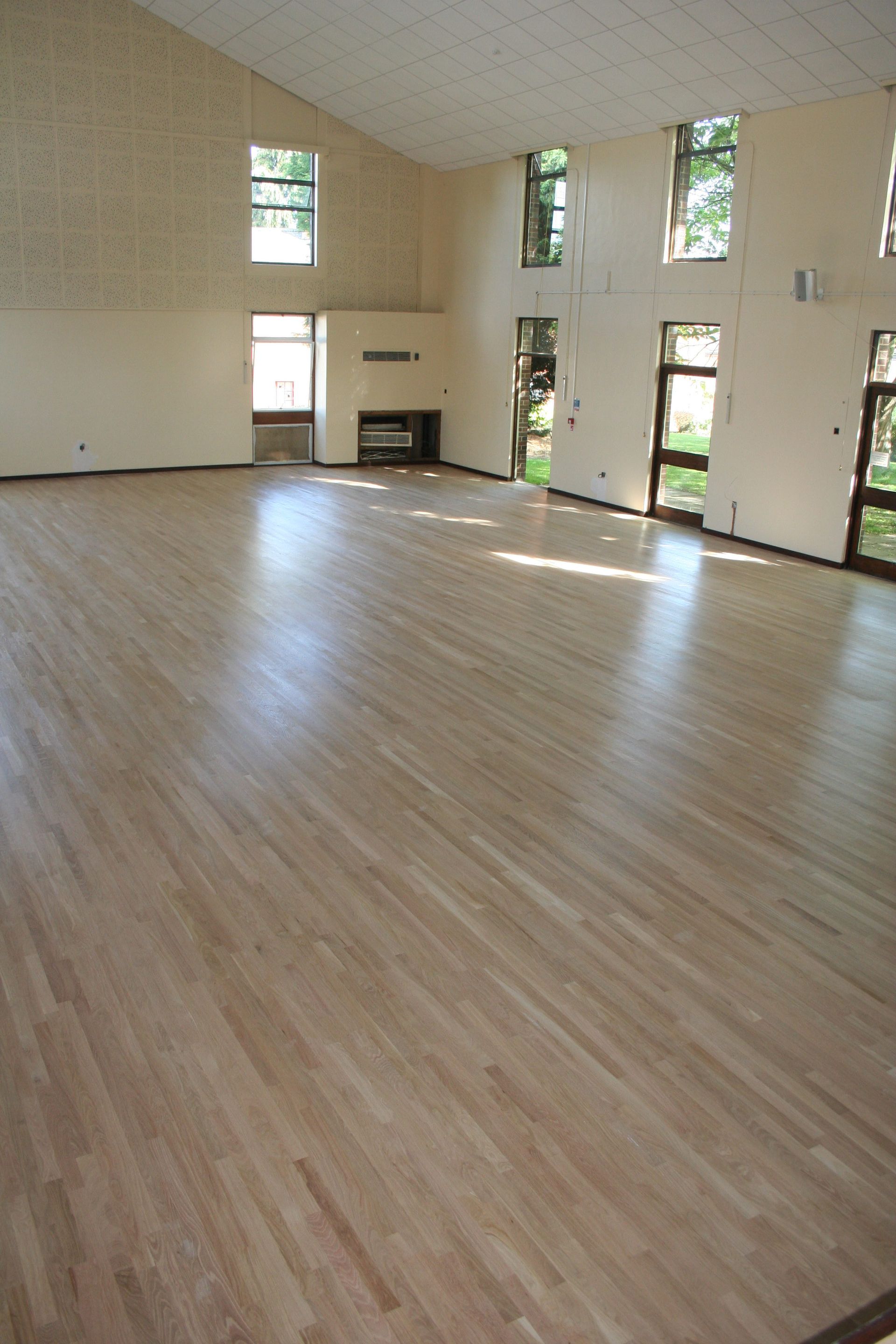 Flooring at Welwyn Civic Hall fitted with Prime Grade Solid Oak