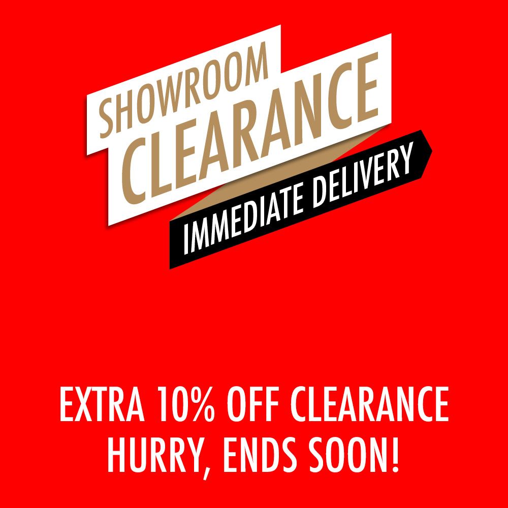 extra 10% off showroom clearance marked prices with immediate delivery