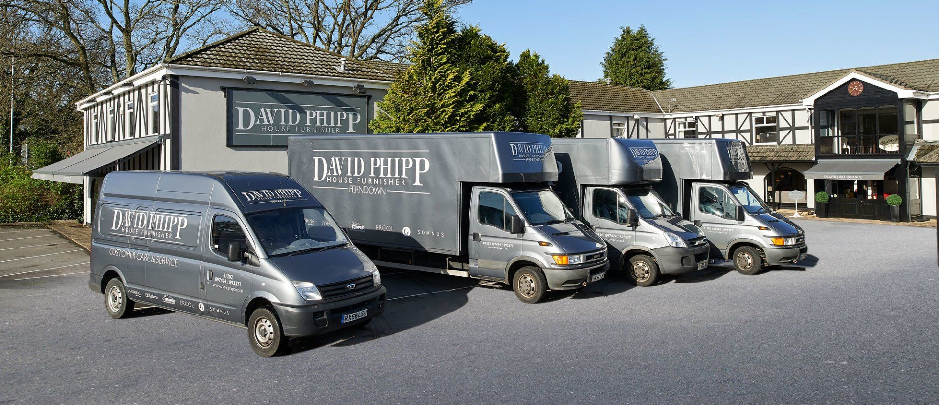 David Phipp Delivery Vans at the Showroom in Ferndown