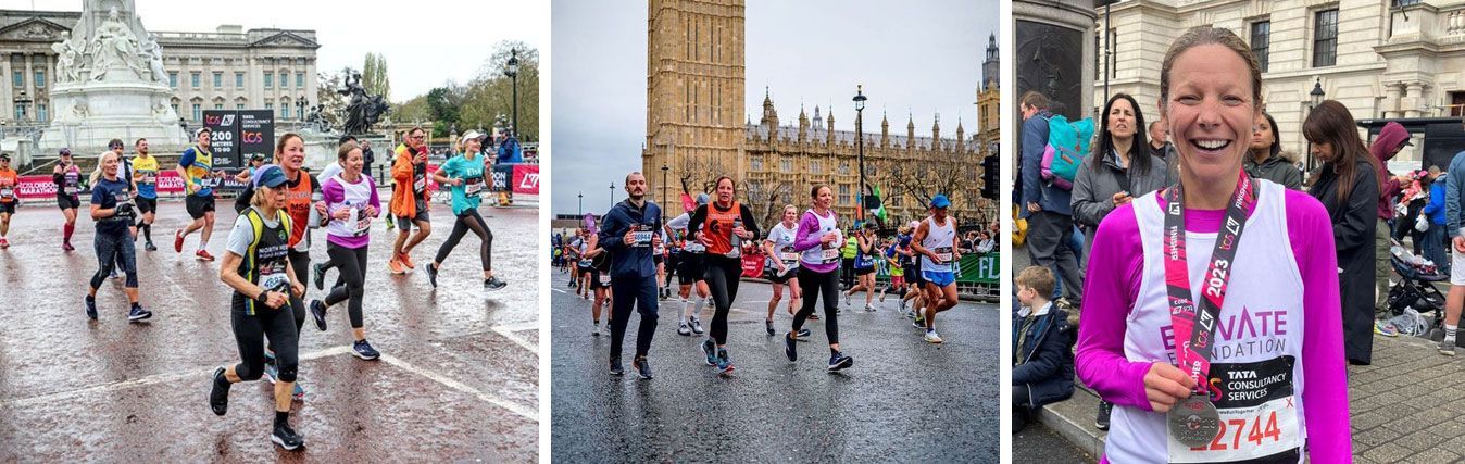 Sarah Hawks David Phipp's daughter running in the London Marathon