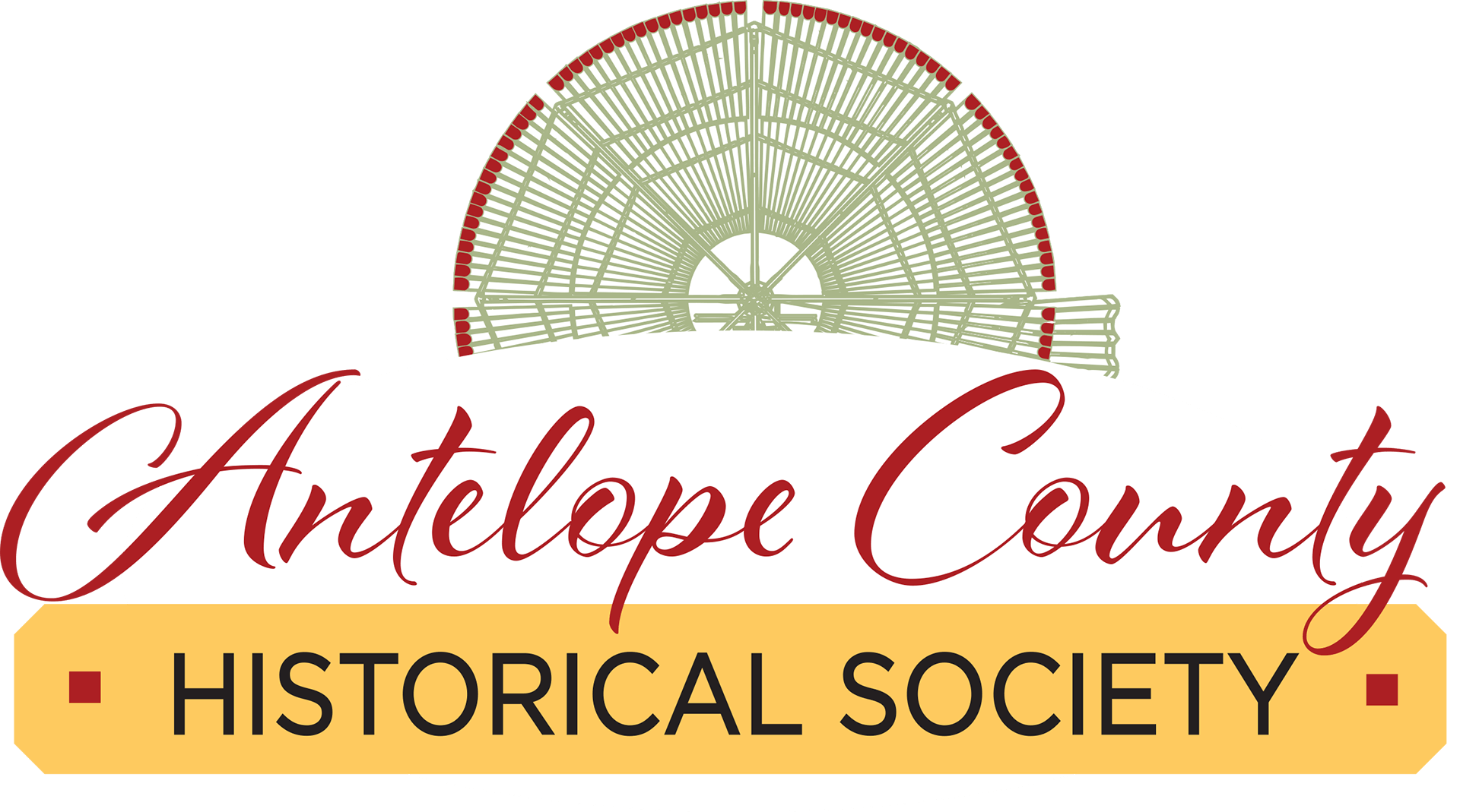 A logo for antelope county historical society