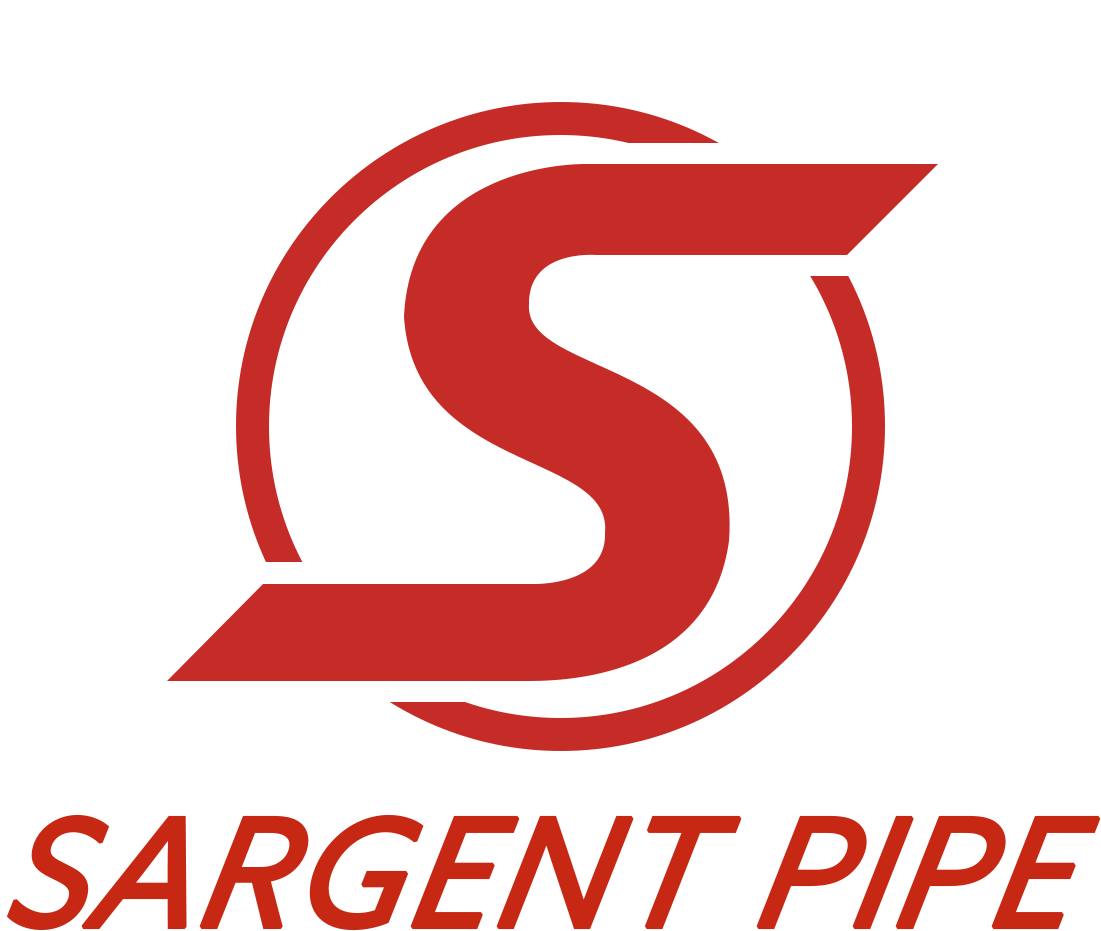 The logo for sargent pipe is red and white