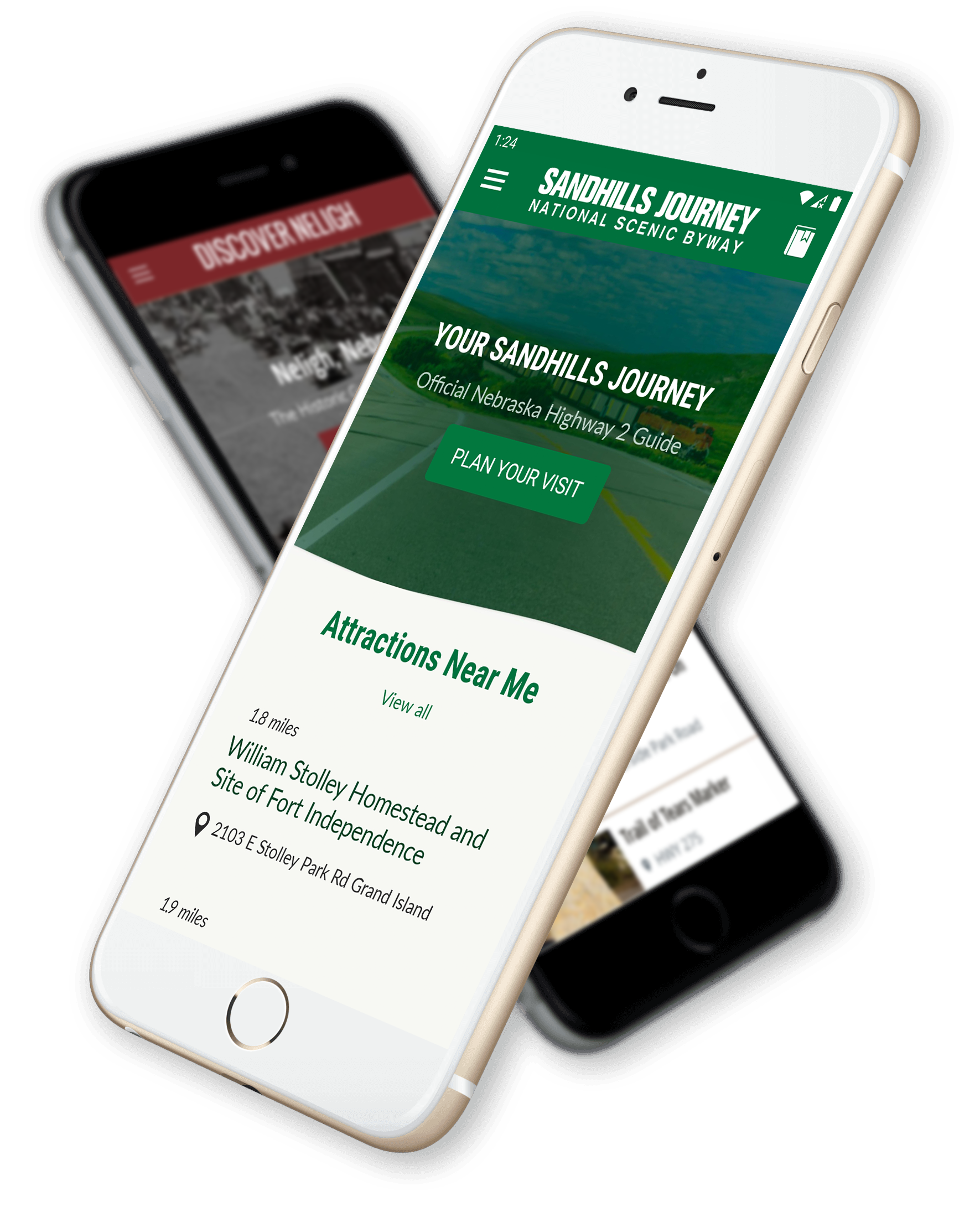 Mobile Phones Displaying Website Design & App Development