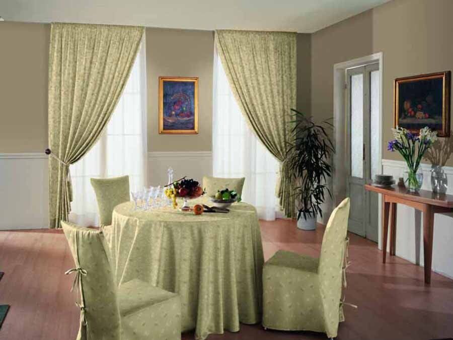 tende moderne verde da interno