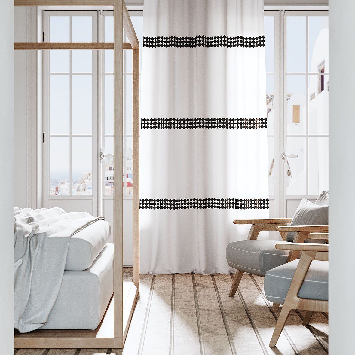 tenda bianca da interno