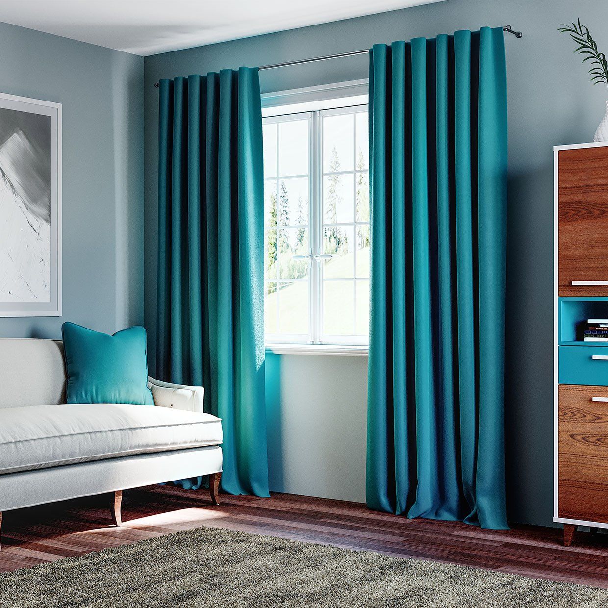 tende moderne turchesi da interno