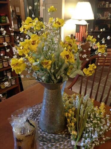yellow flowers - Roger S Wright Furniture LTD, Blooming Glen, PA.