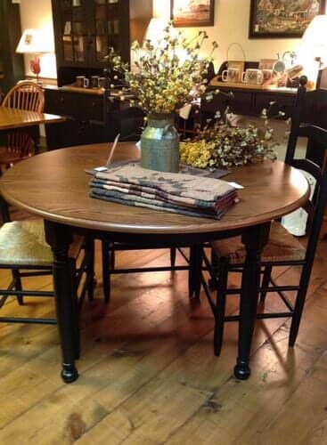 cozy kitchen table - Roger S Wright Furniture LTD, Blooming Glen, PA.