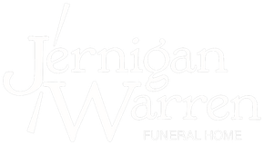 "Jennigan-Warren Funeral Home" written in an elegant, cursive script.