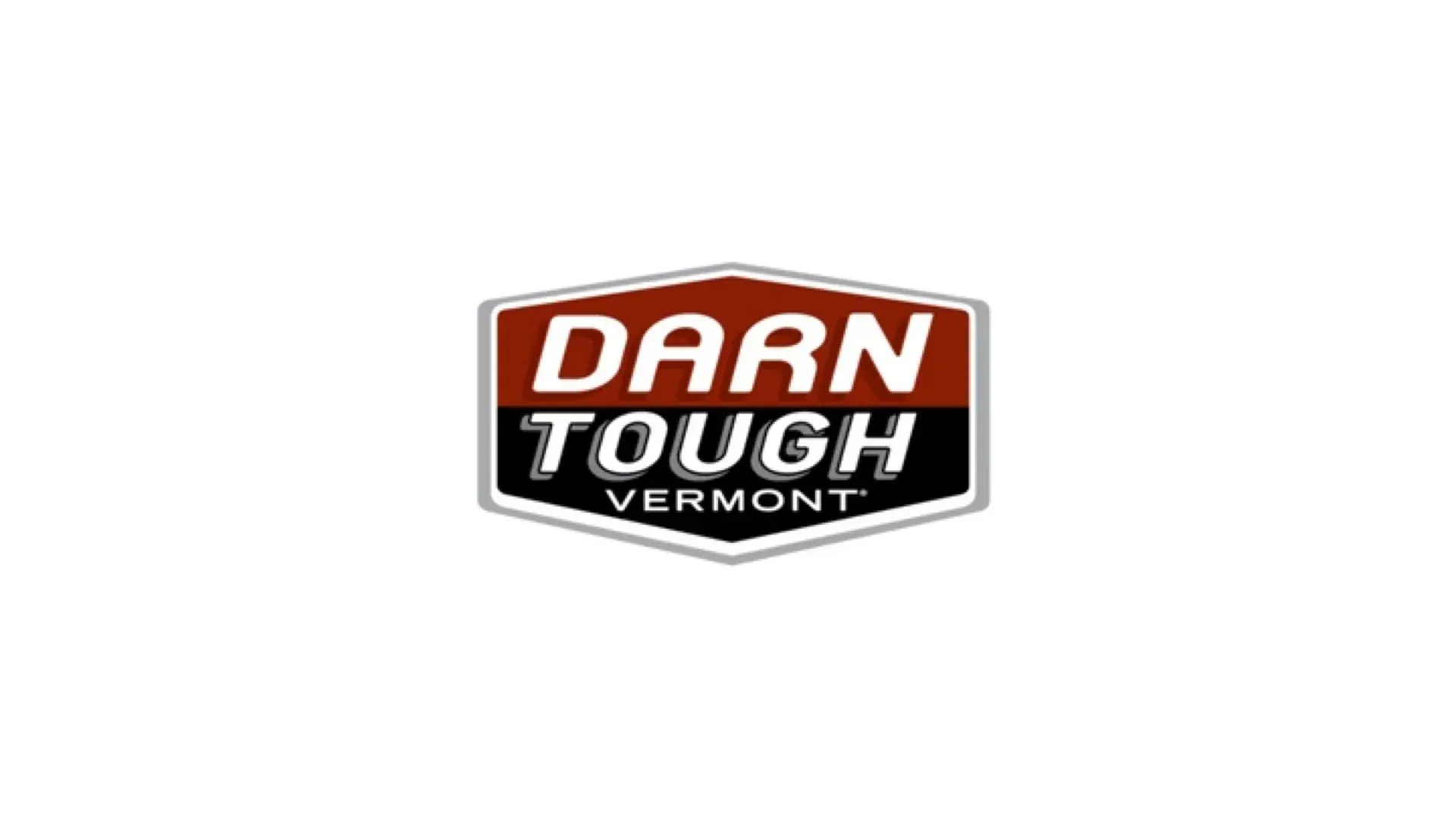 The darn tough logo is on a white background.