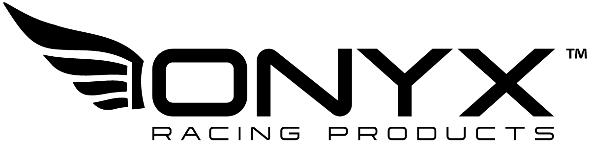 The logo for onyx racing products has a wing on it.