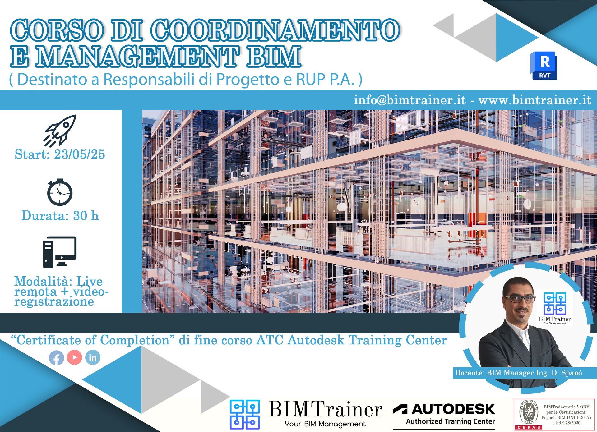 Corso Coordinamento e Management BIM Corso Coordinamento e Management BIM, BIm Coordinator, BIM Manager