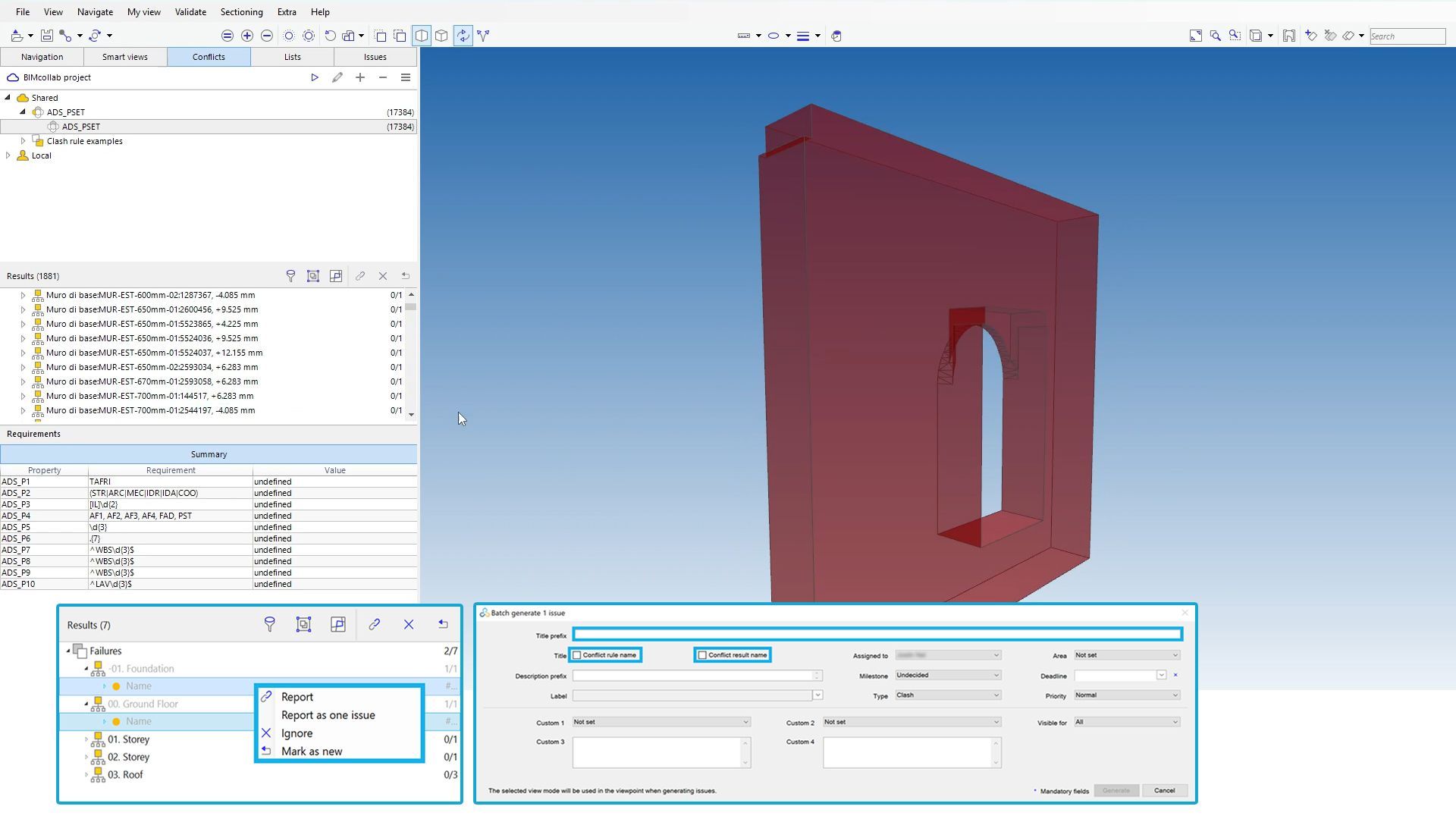 Esempio di verifica informativa a partire da file IDS e generazione di report 