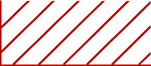Una fila de líneas rojas sobre un fondo blanco.