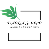 It is a logo for a company called paola s. deco ambientaciones.