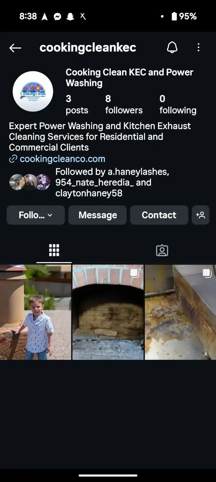 Instagram profile for