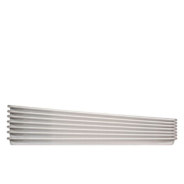 Silver car front grille.