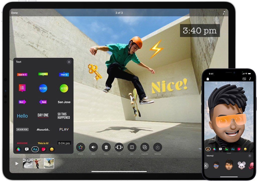 Apple Clips hoạt động trên các thiết bị iPhone, iPad